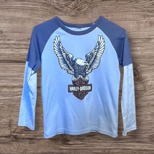 Harley-Davidson Kids Blue Long Sleeve Shirt